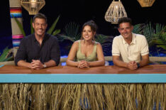 Jesse Palmer, Katie Thurston, and Wells Adams on 'Bachelor in Paradise'