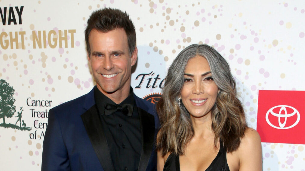 Cameron Mathison and Vanessa Arevalo attend Inaugural Gateway Celebrity Fight Night on March 12, 2022 in Phoenix, Arizona.