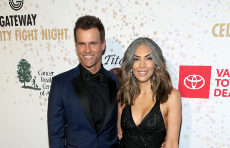 Cameron Mathison and Vanessa Arevalo attend Inaugural Gateway Celebrity Fight Night on March 12, 2022 in Phoenix, Arizona.