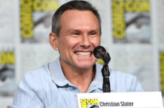 Christian Slater speaks onstage during “Dexter: Original Sin” | San Diego Comic Con at San Diego Convention Center on July 26, 2024 in San Diego, California.