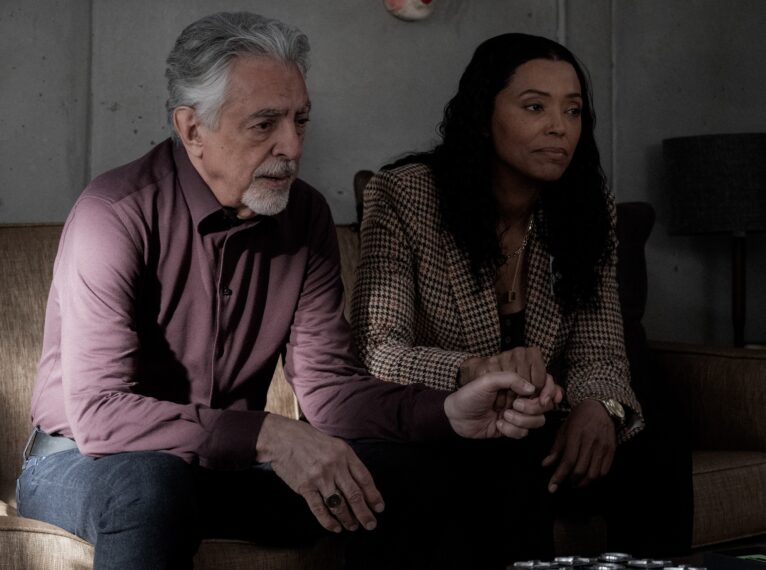 Joe Mantegna as David Rossi and Aisha Tyler as Dr. Tara Lewis in 'Criminal Minds: Evolution' Season 17 Episode 6 "Message in a Bottle"