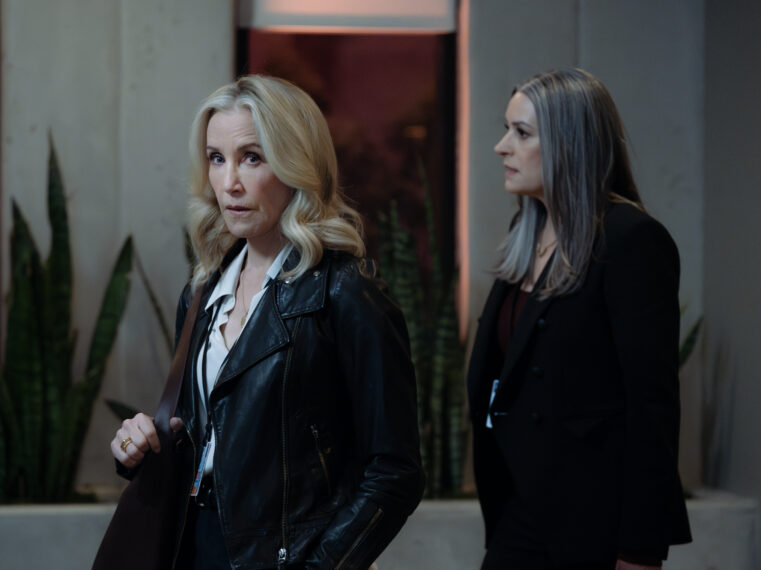 Felicity Huffman as Dr. Jill Gideon and Paget Brewster as Emily Prentiss in 'Criminal Minds: Evolution,' episode 7, season 17