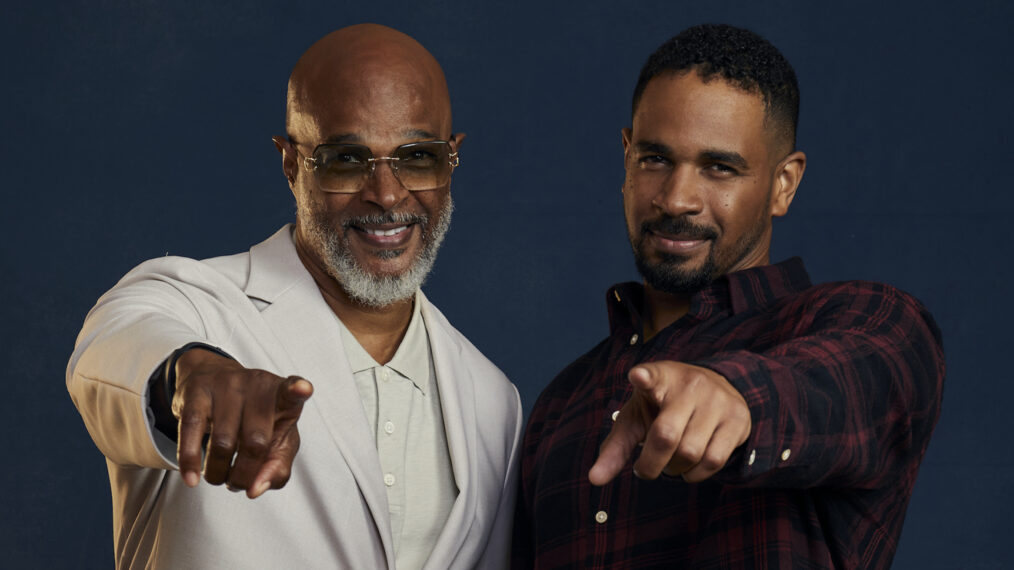 'Poppa's House' stars Damon Wayans and Damon Wayans Jr. in the TV Insider Summer 2024 TCA portrait studio