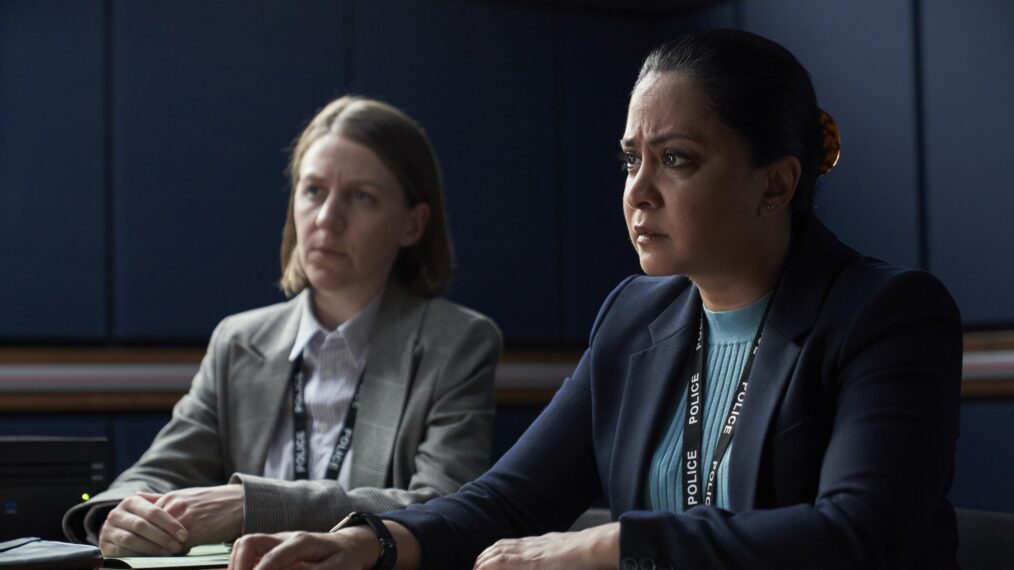 Gemma Whelan as Henderson and Parminder Nagra as Rachita in 'D.I. Ray' Season 2