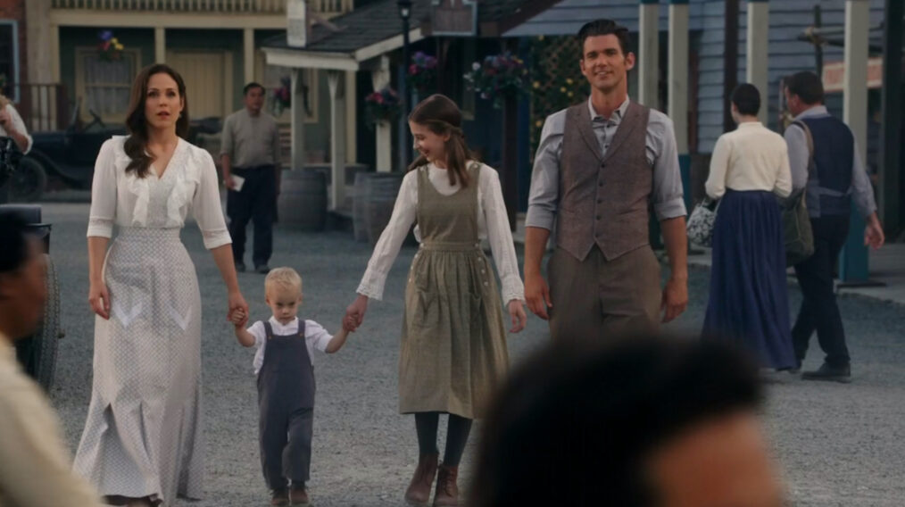 Kevin McGarry and Erin Krakow in 'When Calls the Heart' Season 8 Episode 1