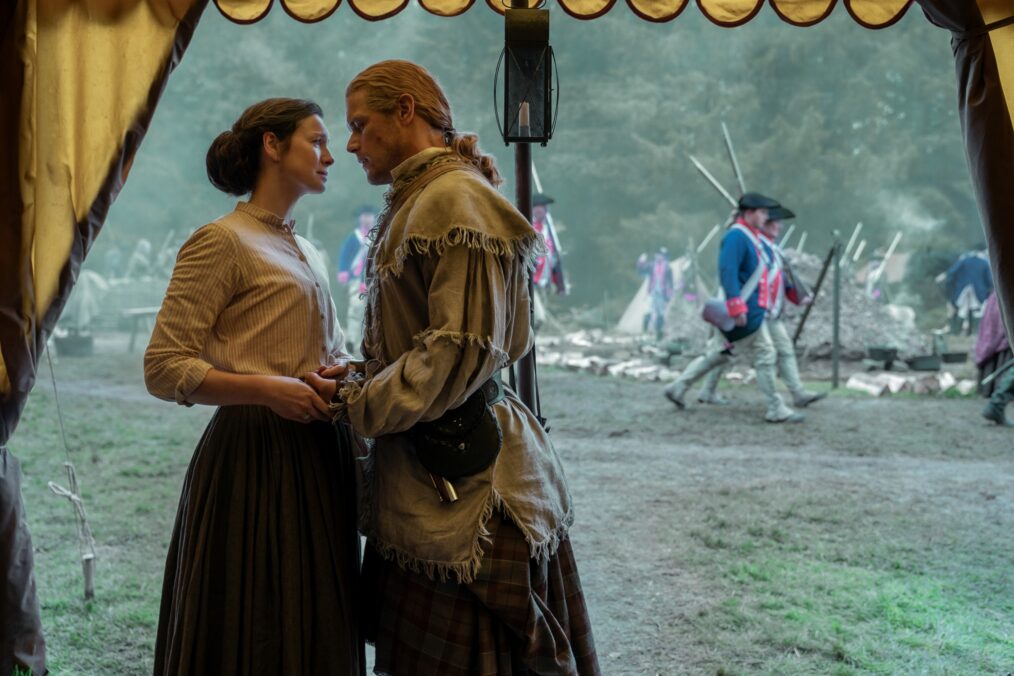 Caitriona Balfe and Sam Heughan in 'Outlander' Season 7