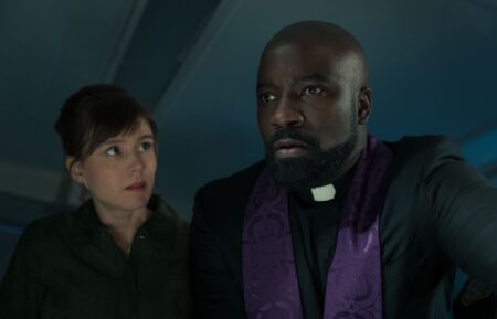 Katja Herbers as Kristen Bouchard and Mike Colter as David Acosta in 'Evil' Season 4 Episode 6 