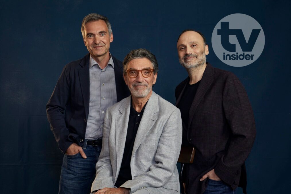 Steve Holland, Chuck Lorre, and Steven Molaro for 'Georgie & Mandy's First Marriage' at TCA