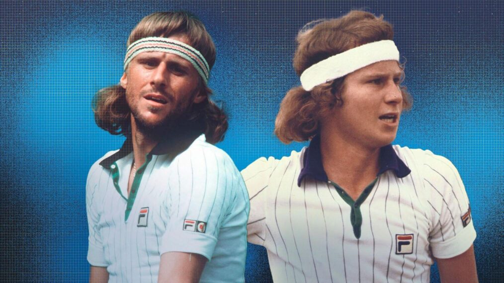 Bjorn Borg and John McEnroe as seen in 'Gods of Tennis' Episode 2 on PBS