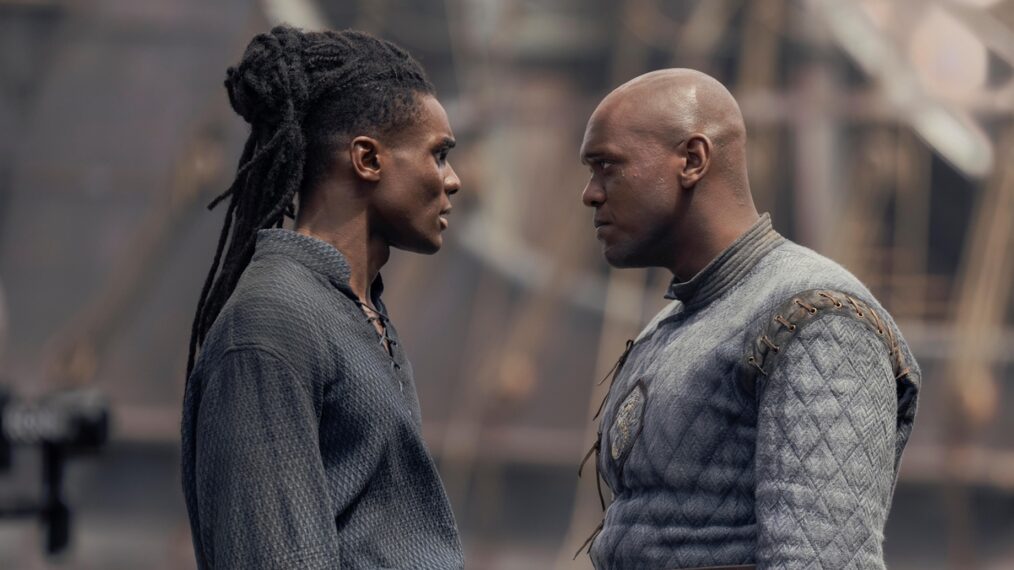 Clinton Liberty as Addam and Abubakar Salim as Alyn of Hull in 'House of the Dragon' Season 2 Episode 7 - 'The Red Sowing'