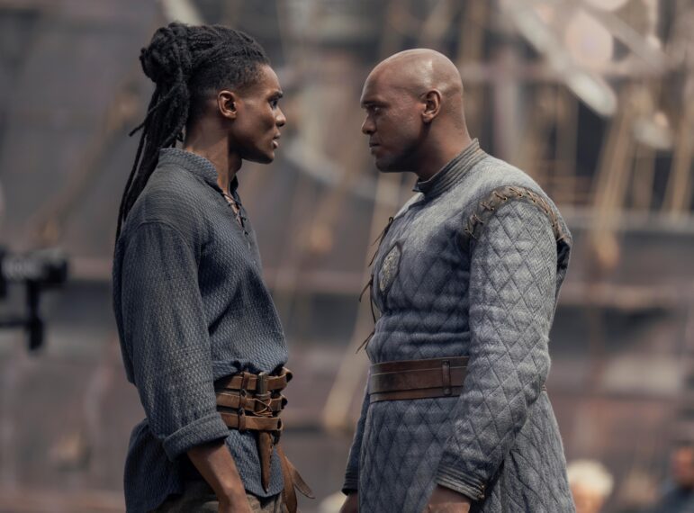 Clinton Liberty as Addam and Abubakar Salim as Alyn of Hull in 'House of the Dragon' Season 2 Episode 7 - 'The Red Sowing'