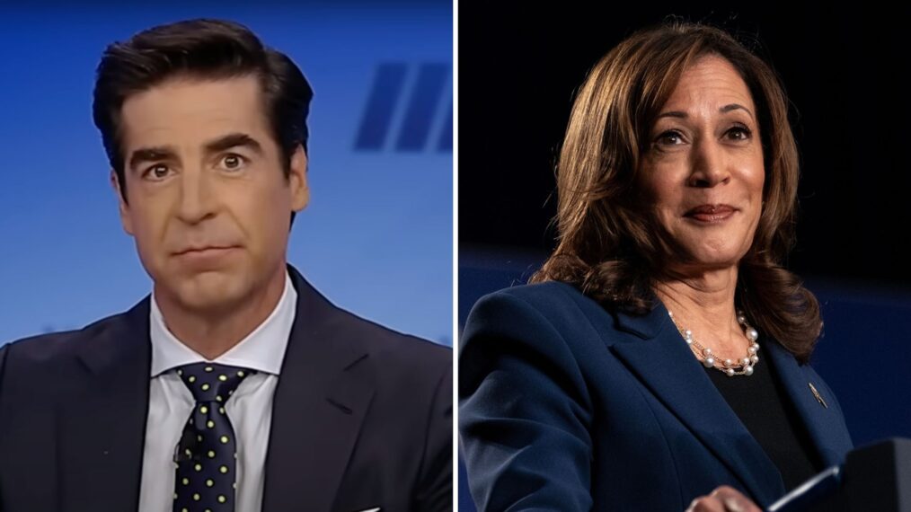 Jesse Watters and Kamala Harris