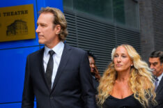 John Corbett and Sarah Jessica Parker on location for 'And Just Like That' on July 22, 2024 in New York City.