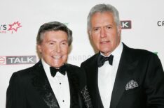 Johnny Gilbert and honoree Alex Trebek attend Canada's Walk Of Fame