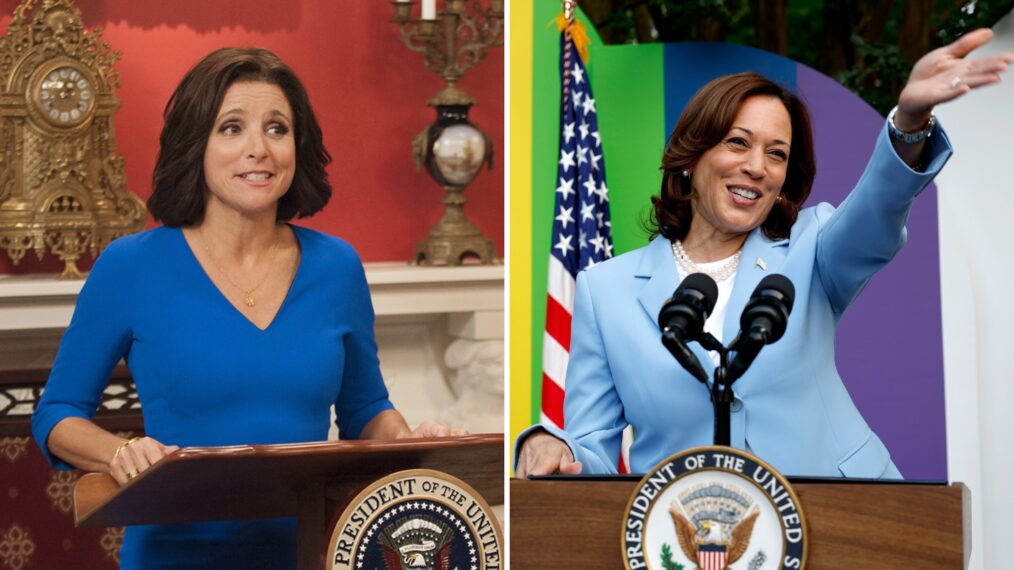 Julia Louis-Dreyfus and Kamala Harris