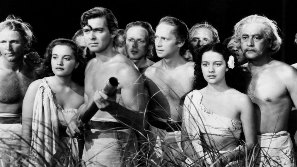 Movita, Clark Gable, Franchot Tone, Mamo Clark in 'Mutiny on the Bounty' (1935)