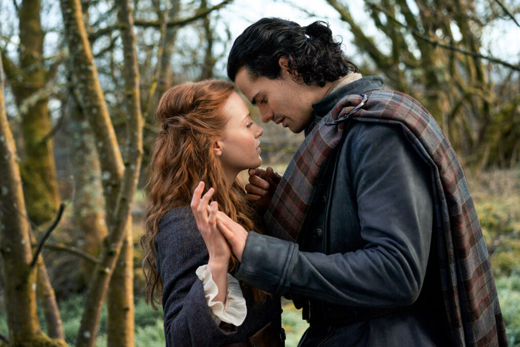 Harriet Slater and Jamie Roy in 'Outlander: Blood of My Blood'