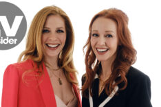 Rachelle Lefevre and Lindy Booth of 'Holidazed' at TV Insider's studio at Summer TCA 2024