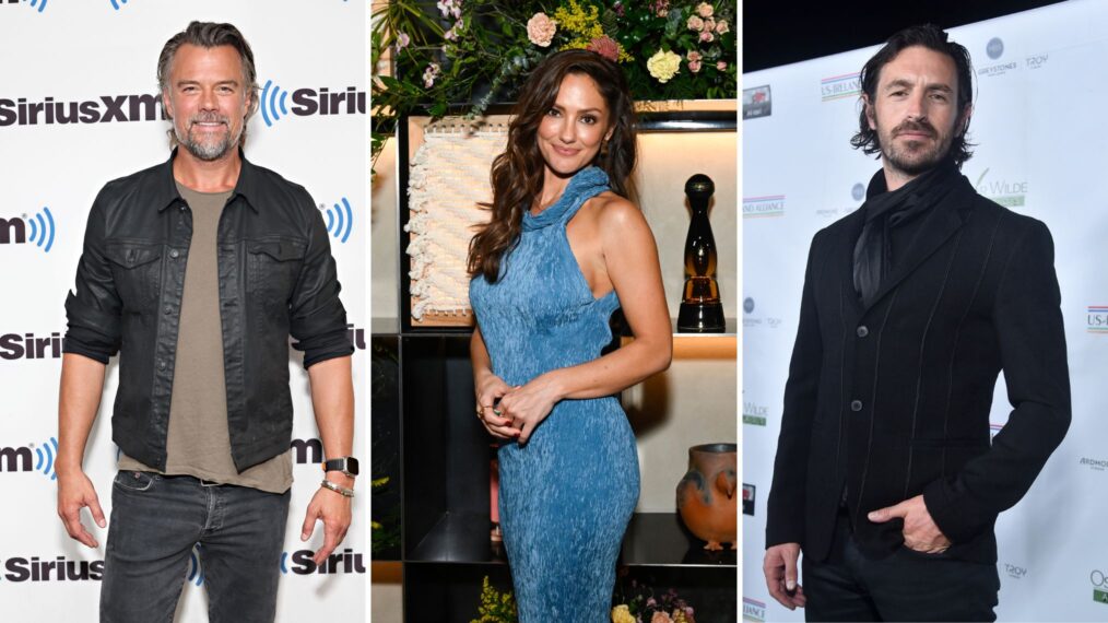 Josh Duhamel visits the SiriusXM Studios on September 13, 2023; Minka Kelly attends the Tell Me Everything book launch at Clase Azul Loft on May 02, 2023; Eoin Macken attends Oscar Wilde Awards 2023 at Bad Robot on March 09, 2023.