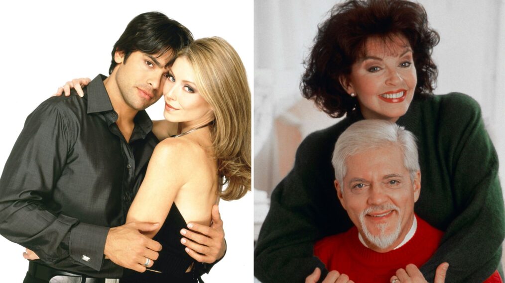 Mark Consuelos and Kelly Ripa on 'All My Children'; Bill and Susan Hayes on 'Days of Our Lives'