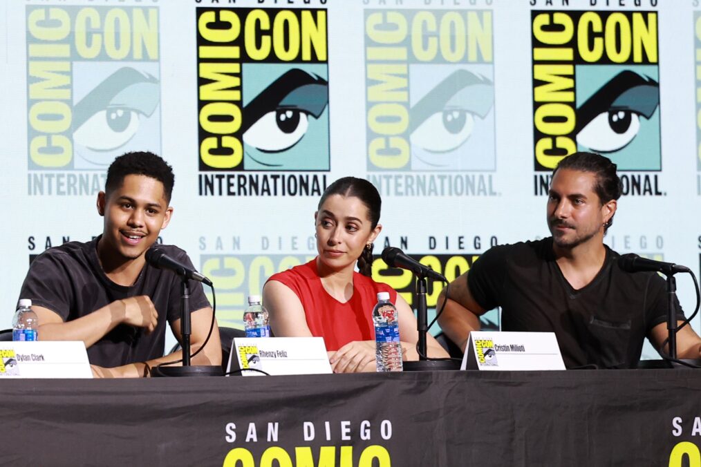 Rhenzy Feliz, Cristin Milioti and Mike Marino for 'The Penguin' at SDCC 2024