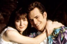 Shannen Doherty and Luke Perry in Beverly Hills, 90210