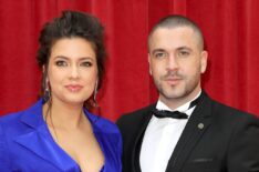 Shayne Ward and Sophie Austin attends the British Soap Awards 2018