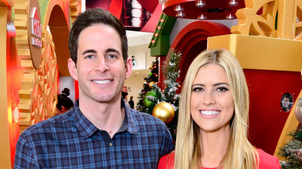 Tarek and Christina El Moussa, hosts of HGTV's hit show Flip or Flop, visited the HGTV Santa HQ at Lakewood Center. The reality stars visited with Santa, toured the new digital Santa headquarters and celebrated the holidays with fans on December 13, 2014 in Lakewood, California.