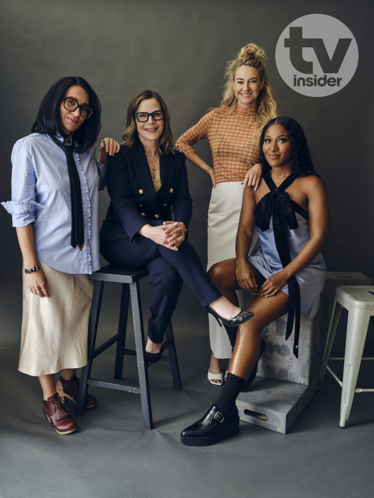 Lisa Taddeo, Laura Eason, Shailene Woodley, and DeWanda Wise of 'Three Women' at TCA 2024