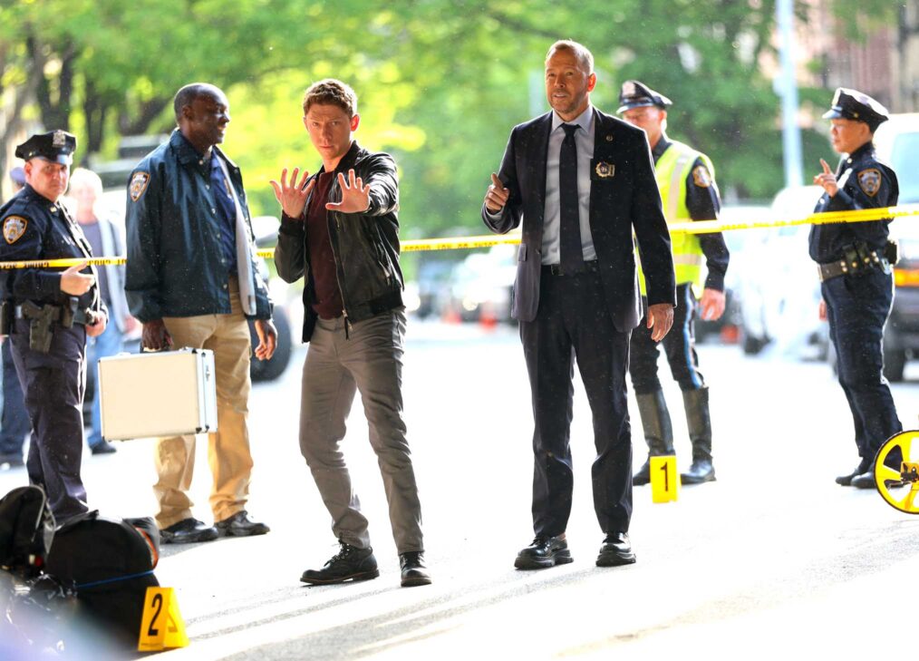 Will Hochman and Donnie Wahlberg are seen on the set of 