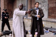 Andre Braugher as Frank Pembleton, Kyle Secor as Tim Bayliss in Homicide