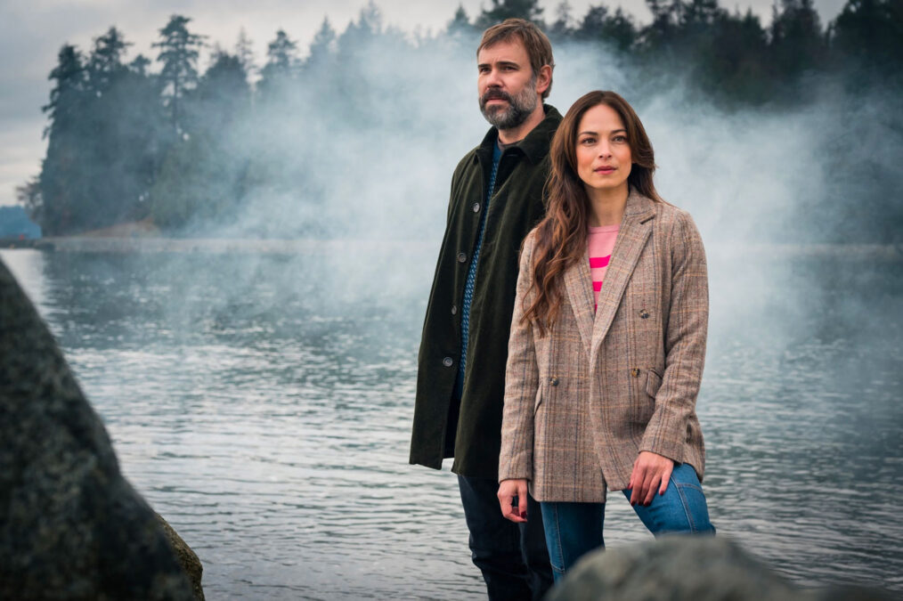 Rossif Sutherland and Kristin Kreuk in Murder in a Small Town