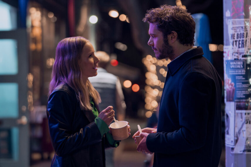 Kristen Bell as Joanne, Adam Brody as Noah in Nobody Wants This