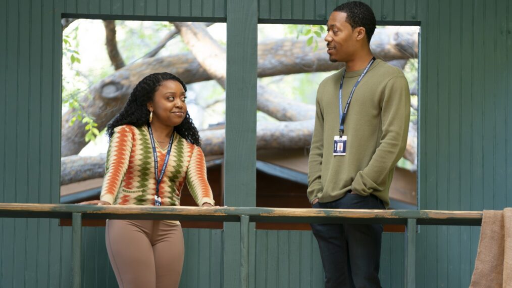 Quinta Brunson and Tyler James Williams in 'Abbott Elementary' Season 3