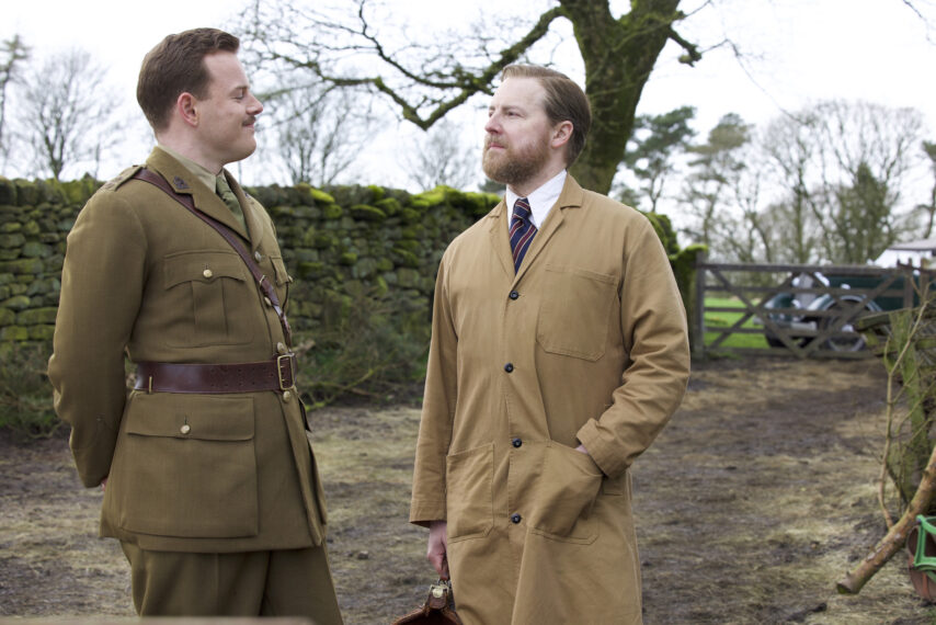 Tristan Farnon (Callum Woodhouse), Siegfried Farnon (Samuel West) in 'All Creatures Great and Small' Season 5