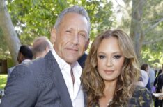 Angelo Pagan and Leah Remini