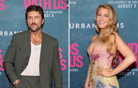 Brandon Sklenar and Blake Lively at the 'It Ends With Us' premiere