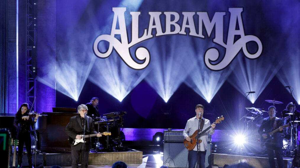 Randy Owen and Teddy Gentry of Alabama perform onstage for CMT Giants: Alabama at The Fisher Center for the Performing Arts on January 17, 2024 in Nashville, Tennessee.