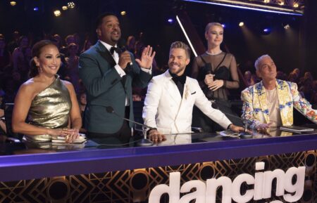 Carrie Ann Inaba, Alfonso Ribeiro, Derek Hough, Julianne Hough, and Bruno Tonioli in the 'Dancing With the Stars' Season 32 finale on ABC