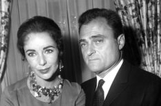 British-born film star Elizabeth Taylor holds a press conference with her third husband, American stage producer Mike Todd.