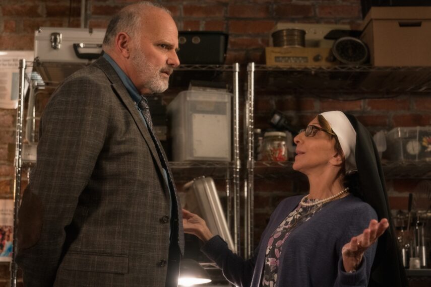 Kurt Fuller as Dr. Boggs and Andrea Martin as Sister Andrea in 'Evil' Season 2 Episode 13 "C Is for Cannibal"