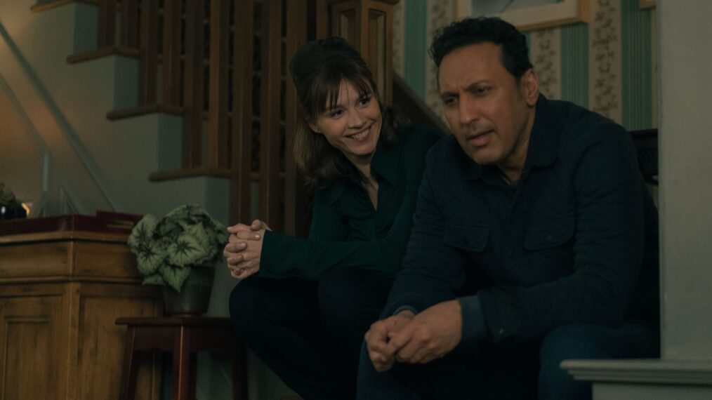 Katja Herbers as Kristen Bouchard and Aasif Mandvi as Ben Shakir appearing in 'Evil' Season 4 Episode 7 'How to Dress a Wound'