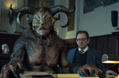 Fedor Steer as the Stick Demon and Michael Emerson as Leland Townsend in 'Evil' Season 4 Episode 12 'Fear of the Other'