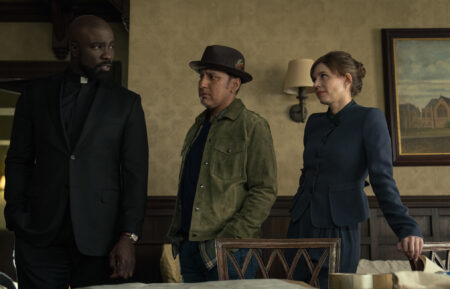 Mike Colter as David Acosta, Aasif Mandvi as Ben Shakir, Katja Herbers as Kristen Bouchard in 'Evil' Season 4 Episode 13 