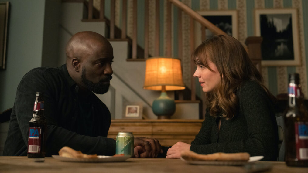 Mike Colter as David Acosta and Katja Herbers as Kristen Bouchard in the 'Evil' series finale 