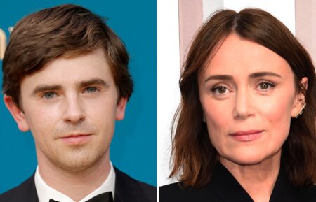 Freddie Highmore (L), Keeley Hawes (R)