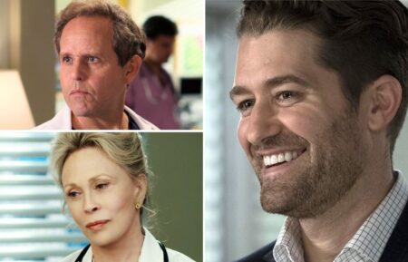 Peter MacNicol as Robert Stark, Matthew Morrison as Paul Stadler, and Faye Dunaway as Margaret Campbell on 'Grey's Anatomy'