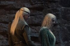 Ewan Mitchell as Aemond, Phia Saban as Helaena in 'House of the Dragon' Season 2 Episode 8