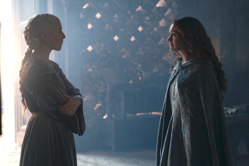 Emma D'Arcy as Rhaenyra, Olivia Cooke as Alicent in 'House of the Dragon' Season 2 finale