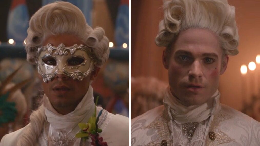 Jacob Anderson and Sam Reid as Louis and Lestat in 'Interview With the Vampire' Season 1 Episode 7